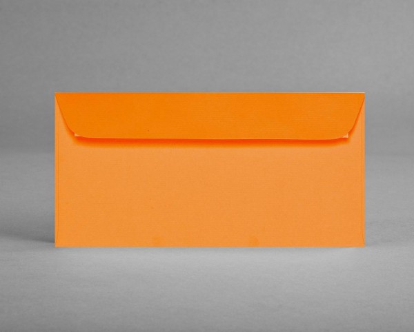 5 original Artoz Kuverts in orange &quot;mandarin&quot;, C6, DIN lang, ohne Sichtfenster (Set)