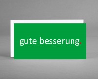 HOFFNUNGSVOLL: Grußkarte "gute besserung" in grün inkl. Kuvert HOFFNUNGSVOLL: Grußkarte "gute besserung" in grün inkl. Kuvert