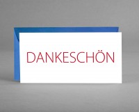 ZEITLOS: Dankeschön-Karte weiß mit rotem Schriftzug inkl. Kuvert ZEITLOS: Dankeschön-Karte weiß mit rotem Schriftzug inkl. Kuvert