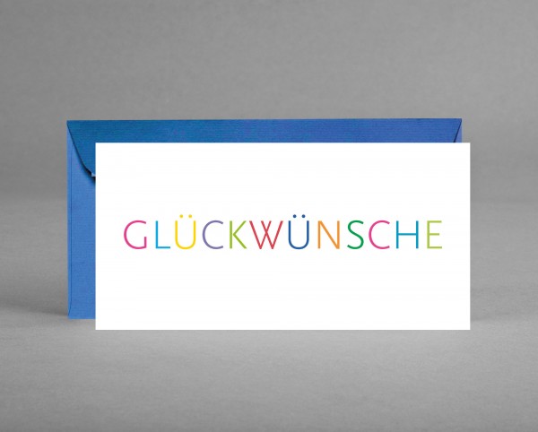 FARBSPIEL: Glückwunsch- oder Geburtstagskarte inkl. Kuvert