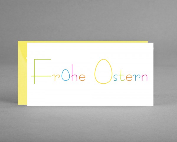 RAFFINIERT: Grußkarte &quot;Frohe Ostern&quot; inkl. Kuvert