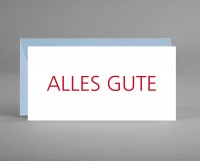 SCHLICHT: Grußkarte "Alles Gute" inkl. Kuvert SCHLICHT: Grußkarte "Alles Gute" inkl. Kuvert