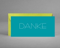 FRÖHLICH IN LIMETTE: Danke-Karte smaragdgrün inkl. Kuvert FRÖHLICH IN LIMETTE: Danke-Karte smaragdgrün inkl. Kuvert