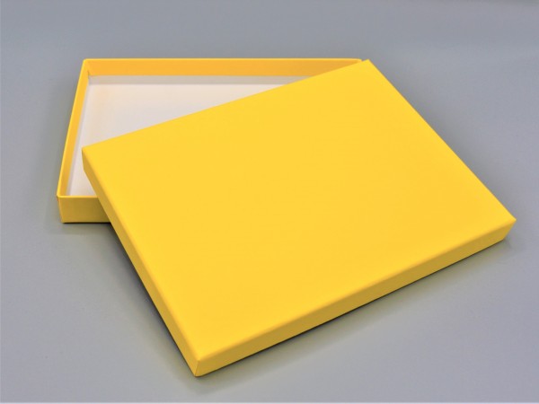 AUF ANFRAGE: IN SONNENGELB: Stabile Schachtel in A6 mit Deckel als Geschenkbox oder Fotobox