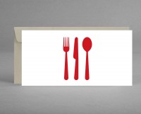 REDUZIERT! GABEL, MESSER, LÖFFEL...: Kulinarische(r) Gutschein- oder Einladungskarte zum Essengehen REDUZIERT! GABEL, MESSER, LÖFFEL...: Kulinarische(r) Gutschein- oder Einladungskarte zum Essengehen
