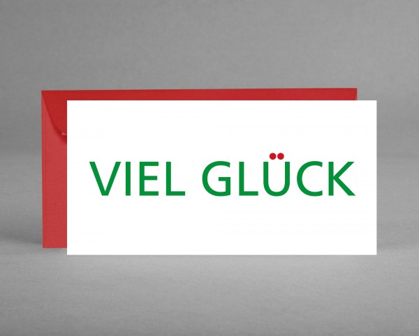 10 Stück Grußkarten &quot;Viel Glück&quot; inkl. Kuvert