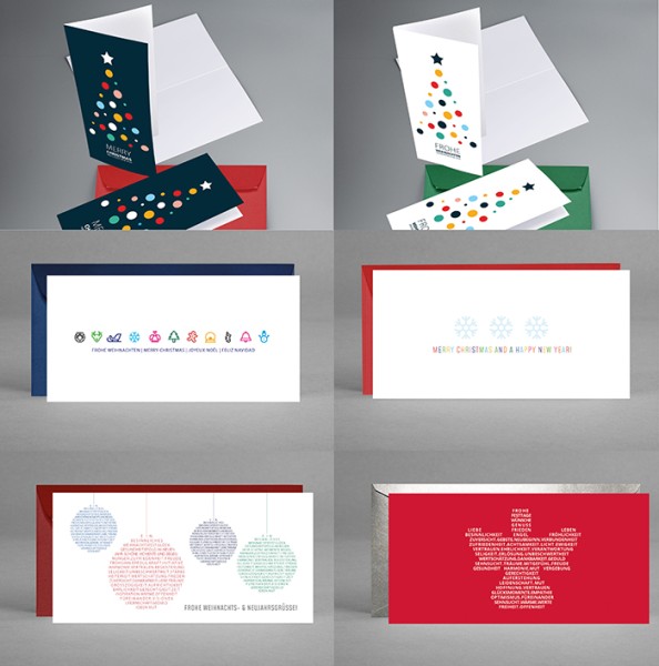 XMAS COLLECTION III: Kartenset von 6 Weihnachtskarten inkl. Kuverts