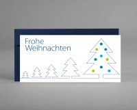WINTERLICH: Weihnachtskarte "Weihnachtsbäume" blaue Silhouette inkl. Kuvert WINTERLICH: Weihnachtskarte "Weihnachtsbäume" blaue Silhouette inkl. Kuvert