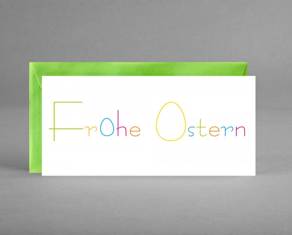 FRÖHLICH: Grußkarte &quot;Frohe Ostern&quot; inkl. Kuvert