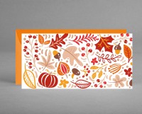 HERBSTZAUBER IN ORANGE: Universelle neutrale Herbstkarte in weiß inkl. Kuvert HERBSTZAUBER IN ORANGE: Universelle neutrale Herbstkarte in weiß inkl. Kuvert