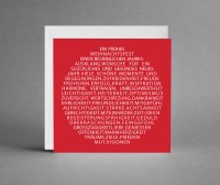 INSPIRATIV IN TRANSPARENT: Rote Weihnachtskarte "Weihnachtsbaumkugel als Text "mit Lack veredelt INSPIRATIV IN TRANSPARENT: Rote Weihnachtskarte "Weihnachtsbaumkugel als Text "mit Lack veredelt