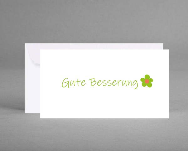 GUTE BESSERUNG: Karte für Genesungswünsche mit Kuvert