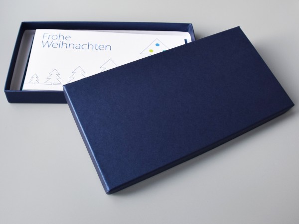 GESCHENK KARTENBOX IN SAPHIR: 10 besondere Grußkarten inkl. 10 Kuverts in der edlen artoz PUR