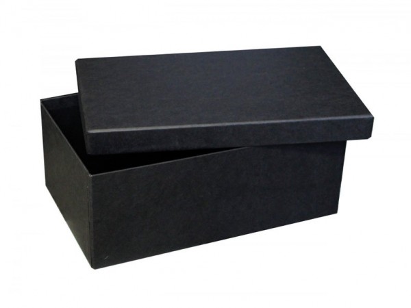 AUF ANFRAGE: PURE BOX L IN SCHWARZ mit Deckel im Format L 280 × 173 × 108 mm von artoz