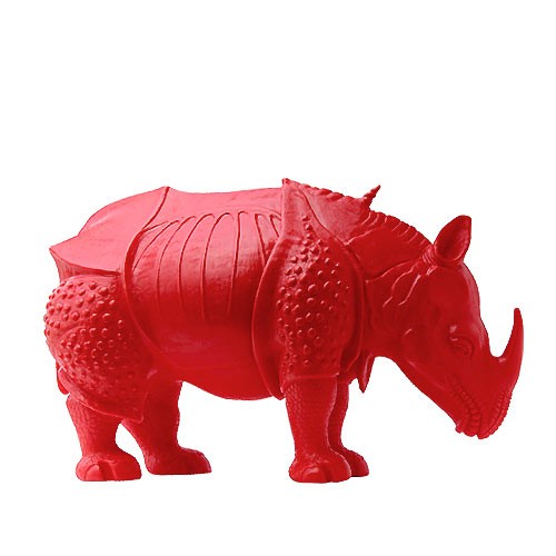 IN ROT: Rhinozeros »Metapheros« nach A. Dürer - Design Daniel Eltner inkl. Lieferkosten