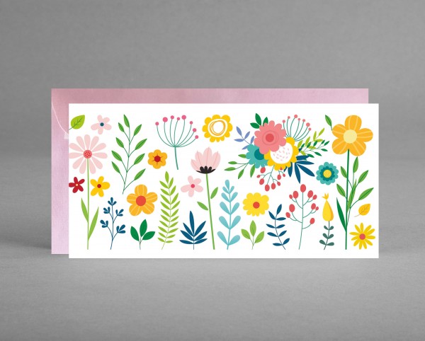 ZART IN KIRSCHBLÜTE: Universelle florale Einladung-, Gutschein-, oder Glückwunschkarte inkl. Kuvert