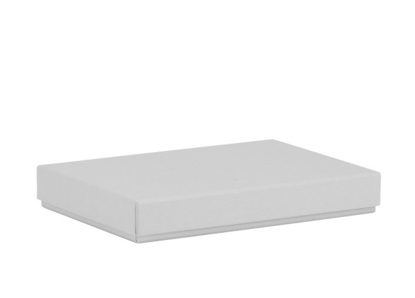 IN WEISS A4+: Stabile Schachtel mit Deckel für Geschenke, Bücher, Fotos in weiß gerippt von Rössler