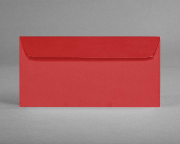 5 original Artoz Kuverts in rot, C6, DIN lang, ohne Sichtfenster (Set)
