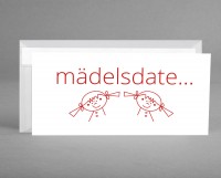 ORIGINELL IN TRANSPARENT: Einladungskarte oder Gutscheinkarte "mädelsdate" inkl. Kuvert ORIGINELL IN TRANSPARENT: Einladungskarte oder Gutscheinkarte "mädelsdate" inkl. Kuvert