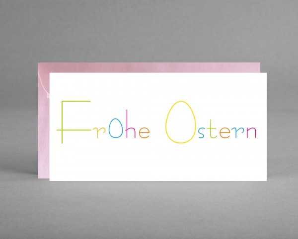 IN KIRSCHBLÜTE: Grußkarte &quot;Frohe Ostern&quot; inkl. Kuvert