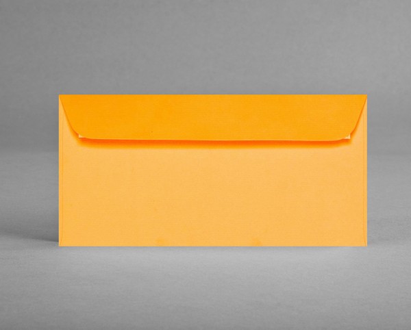 5 original Artoz Kuverts in orange &quot;mandarin&quot;, C6, DIN lang, ohne Sichtfenster (Set)-Copy