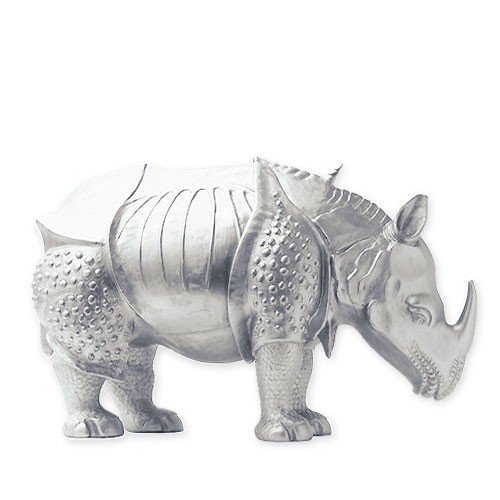 IN SILBER: Rhinozeros »Metapheros« nach A. Dürer - Design Daniel Eltner inkl. Lieferkosten